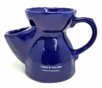 Cyril R Salter Blue Traditional Shaving Mug