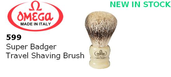 OMEGA 599 Super Badger Travel Shaving Brush