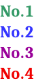 No.1  No.2  No.3  No.4