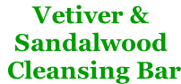 Vetiver & Sandalwood  Cleansing Bar